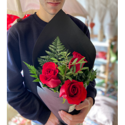 Bouquet de fleurs - 3 Roses